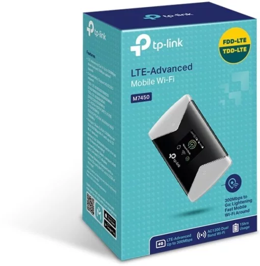 Мобільний Маршрутизатор TP-LINK M7450 N300, 4G/LTE, 3000мА*год