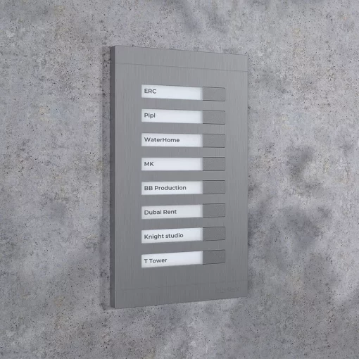 Панель виклику Slinex MA-08, багатоабонентська, модуль розширення, сріблястий