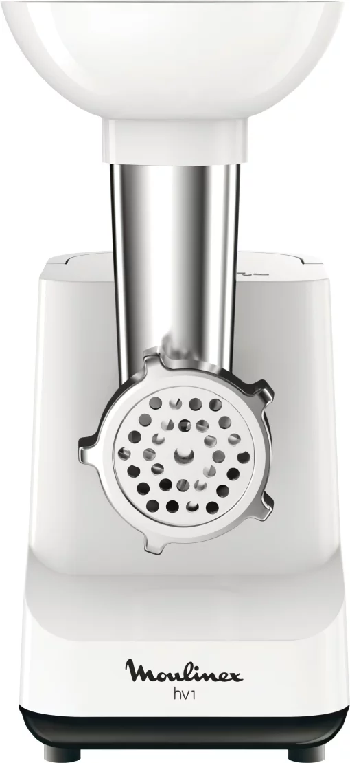 М'ясорубка Moulinex, 1400Вт, 1.7кг/хв, 2 решітки, насадка для ковбас, пластик, білий