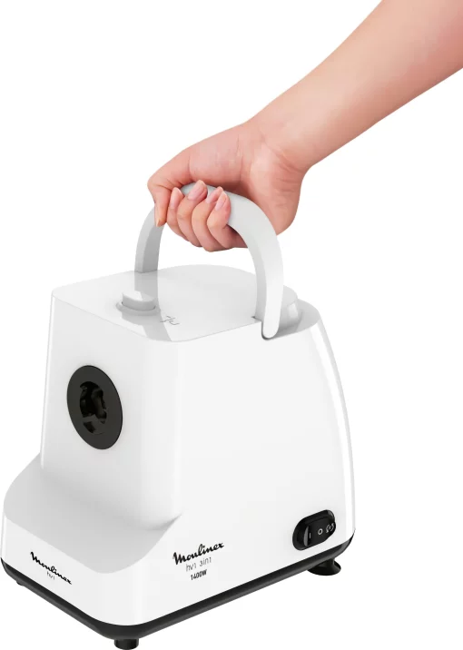 М'ясорубка Moulinex, 1400Вт, 1.7кг/хв, 2 решітки, насадка для ковбас, пластик, білий