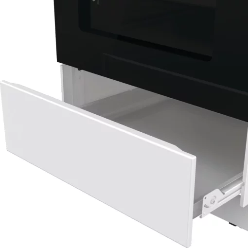 Плита Gorenje комбінована, 70л, 50x60см, дисплей, емальовані реш, програматор IconLed, кришка-метал, білий