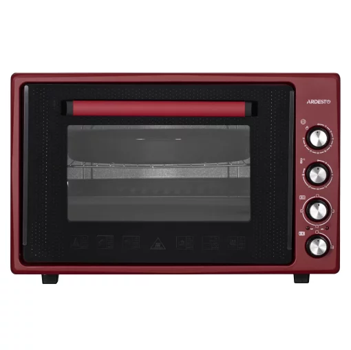 Піч електрична ARDESTO, 70л, 2000Вт, механіч., подвійне скло, рожен, малиновий