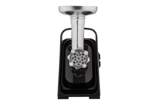 М'ясорубка Ardesto, 2400Вт, 2.2кг/хв, 3 решітки, насадка для ковбас, кеббе, томатів, 4 терки, пластик, чорно-срібний