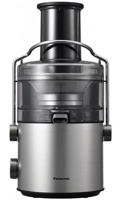 Соковитискач Panasonic відцентрований 1000Вт, чаша-1.5л, жмих-2л, жолоб на ціле яблуко, пластик/метал, чорний