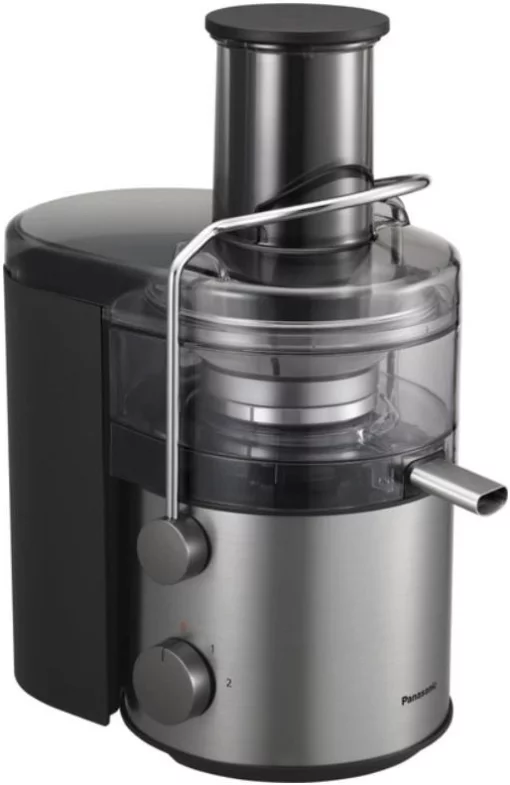 Соковитискач Panasonic відцентрований 1000Вт, чаша-1.5л, жмих-2л, жолоб на ціле яблуко, пластик/метал, чорний