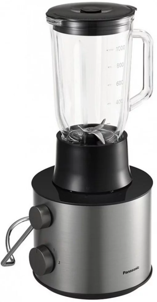 Соковитискач Panasonic відцентрований 1000Вт, чаша-1.5л, жмих-2л, жолоб на ціле яблуко, пластик/метал, чорний