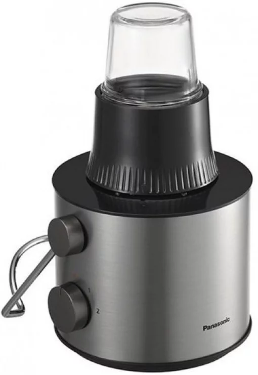 Соковитискач Panasonic відцентрований 1000Вт, чаша-1.5л, жмих-2л, жолоб на ціле яблуко, пластик/метал, чорний