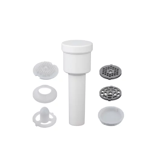 М'ясорубка Panasonic, 1700Вт, 3кг/мин, 3 решітки, насадка для ковбас, пластик, білий