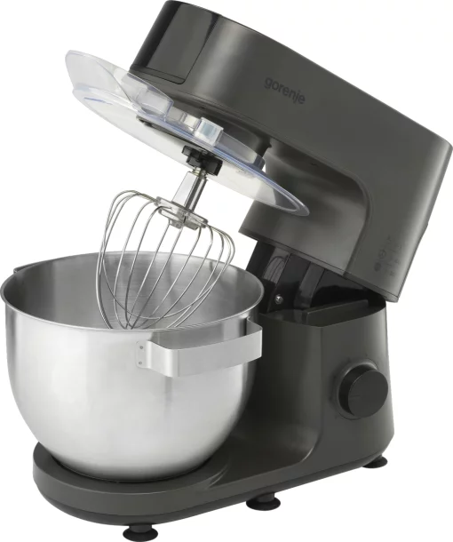 Кухонна машина Gorenje 1000Вт, чаша-метал, корпус-метал, насадок-7, сріблясто-чорний
