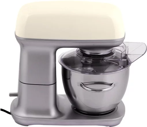 Кухонна машина Gorenje 1000Вт, чаша-метал, корпус-метал, насадок-4, сріблясто-бежевий