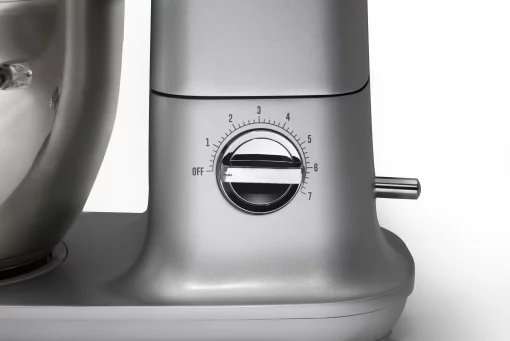 Кухонна машина Gorenje 1000Вт, чаша-метал, корпус-метал, насадок-7, сріблясто-червоний