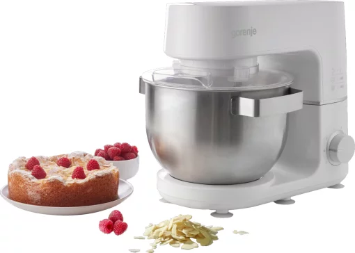 Кухонна машина Gorenje 800Вт, чаша-метал, корпус-метал, насадок-3, білий