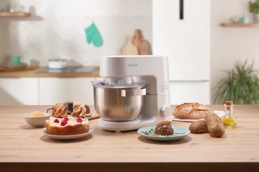 Кухонна машина Gorenje 800Вт, чаша-метал, корпус-метал, насадок-3, білий