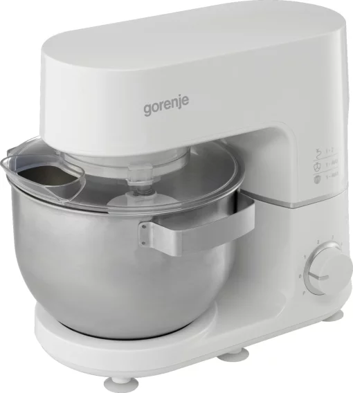 Кухонна машина Gorenje 800Вт, чаша-метал, корпус-метал, насадок-3, білий
