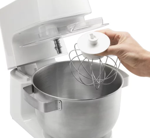 Кухонна машина Gorenje 800Вт, чаша-метал, корпус-метал, насадок-3, білий