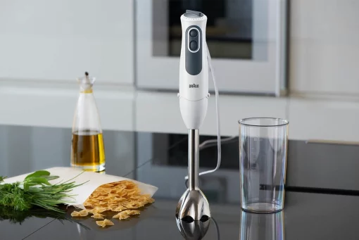 Блендер Braun заглибний, 750Вт, 3в1, чаша-600мл, білий