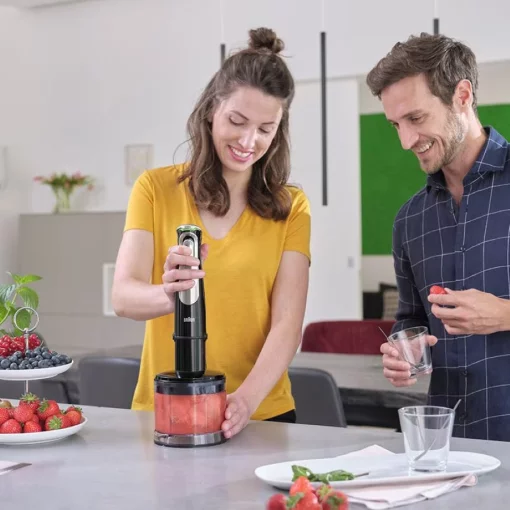 Блендер Braun заглибний, 1200Вт, чаша-600мл, мультишвидкісний, чорно-сірий