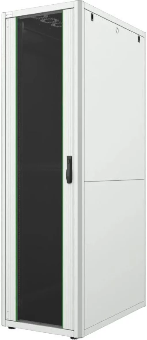 Шафа MIRSAN 19", 42U, GTN, склянні двері, 600x1000 мм, максимально 1000 кг, сіра