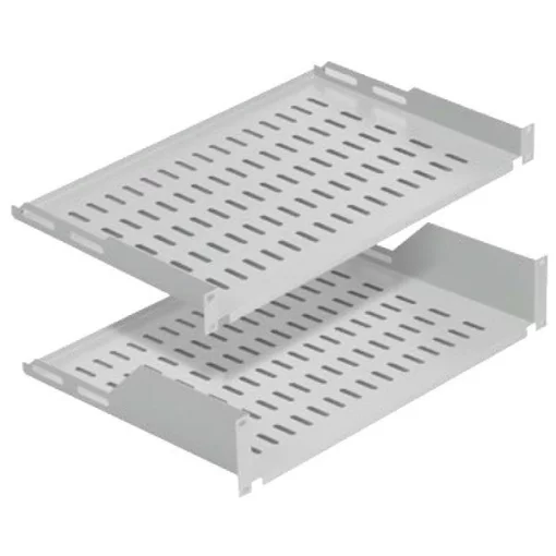 Полиця MIRSAN 19", 2U, консольна, глибина 350 мм, чорна