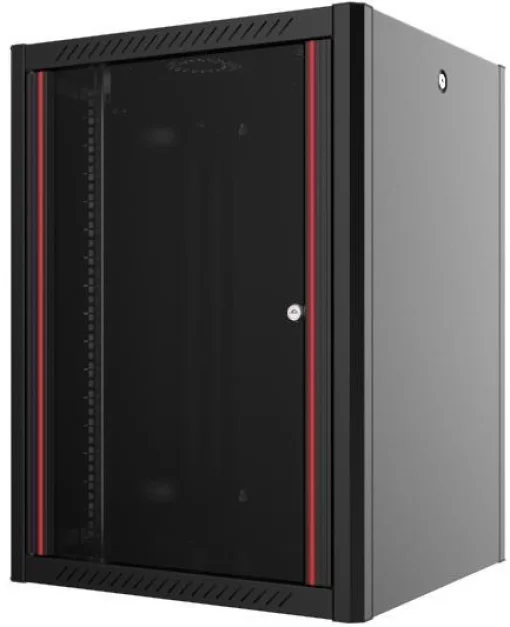 Шафа MIRSAN 19", 12U, WTN, 600x600 мм, максимально 100 кг, чорна