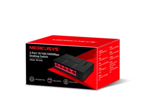 Комутатор MERCUSYS MS105G 5xGE, Некерований