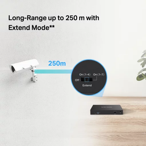 Комутатор MERCUSYS MS108GP 8xGE (7xPoE), 65Вт, Некерований