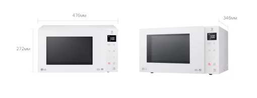 Мікрохвильова піч LG, 23л, електрон. керування, 1000Вт, дисплей, білий
