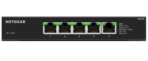 Комутатор NETGEAR MS305 5x2.5GE, Некерований