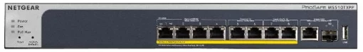 Комутатор NETGEAR MS510TXPP, 8-Port PoE+(180Вт): 4x1GE, 2x2,5GE, 2x5GE. 1x10GE, 1xSFP+, керований L2