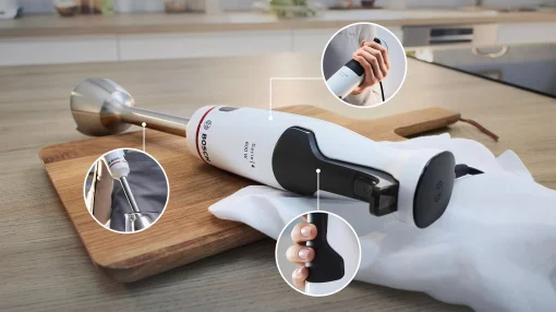 Блендер Bosch заглибний 600Вт, подрібнювач, вінчик, білий