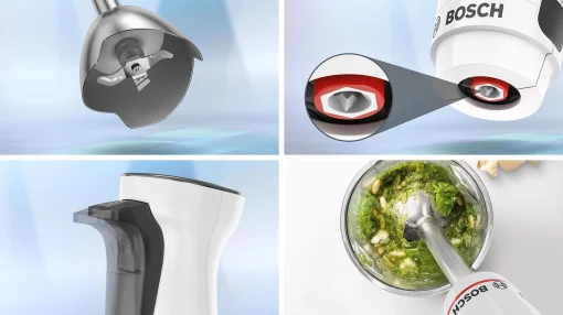 Блендер Bosch заглибний 600Вт, подрібнювач, вінчик, білий