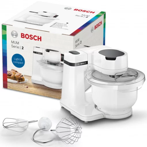 Кухонна машина Bosch 700Вт, чаша-пластик, корпус-пластик, насадок-3, білий