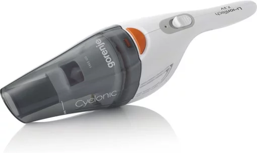 Пилосос Gorenje автомоб, 55Вт, конт пил -0.4л, автон. робота до 14хв, мікрофільтр, дод.насадки-2 шт, білий