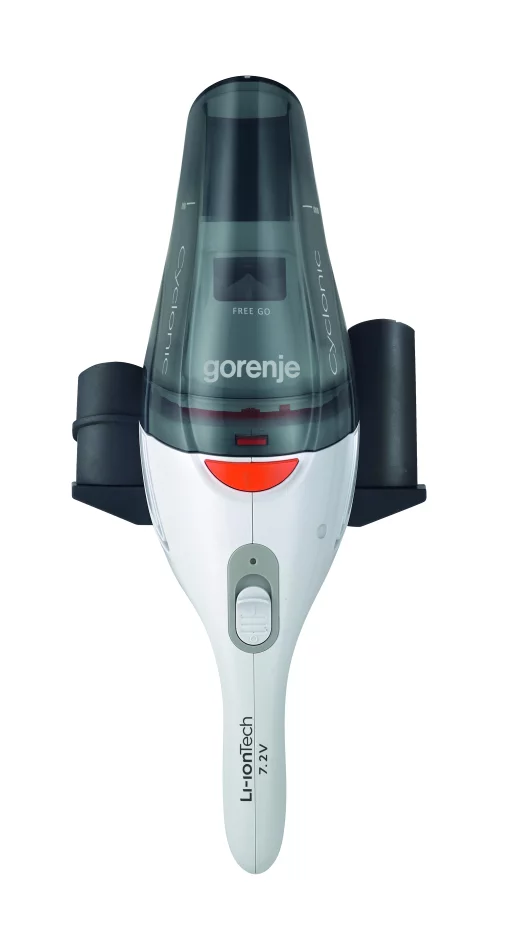 Пилосос Gorenje автомоб, 55Вт, конт пил -0.4л, автон. робота до 14хв, мікрофільтр, дод.насадки-2 шт, білий