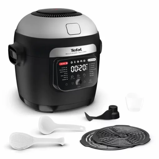 Мультиварка-мультипіч Tefal Multicook Actifry, 1334Вт, чаша-6л, сенсорне керув., 14 програм, метал/пластик, чорний
