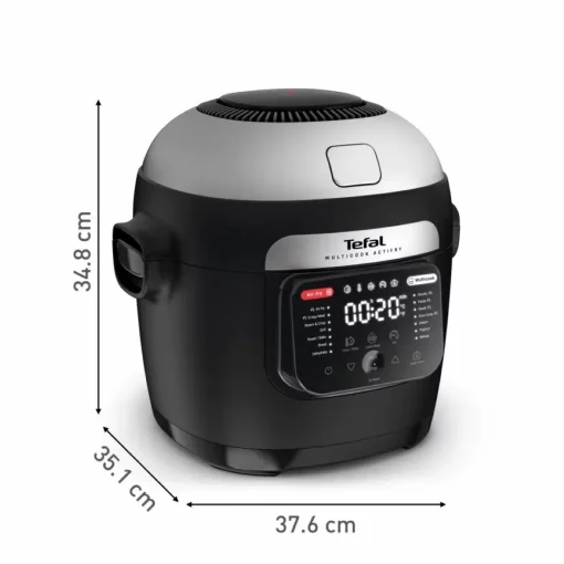 Мультиварка-мультипіч Tefal Multicook Actifry, 1334Вт, чаша-6л, сенсорне керув., 14 програм, метал/пластик, чорний