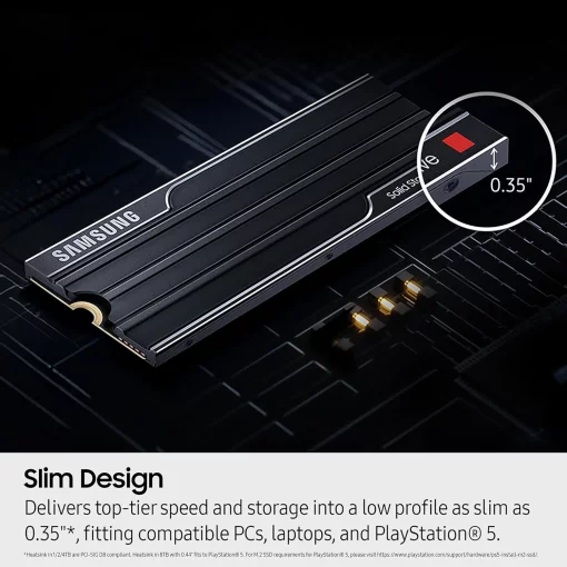 Накопичувач SSD Samsung M.2 2TB PCIe 5.0 9100PRO+ радіатор