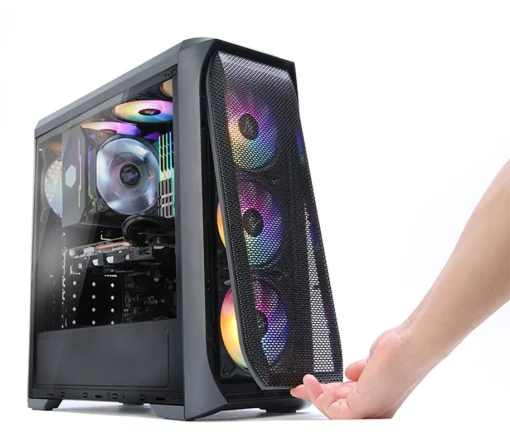 Корпус Zalman N5 MF без БЖ, 1xUSB3.0, 2xUSB2.0, 4x120мм RGB, VGA 365мм, LCS ready, Acrylic Side Panel, ATX, чорний
