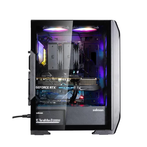 Корпус Zalman N7 PLUS V2 без БЖ, 1xUSB3.0, 2xUSB2.0, 6x120мм RGB Rainbow,  1x120мм, VGA 340мм, LCS ready, TG Side Panel, ATX, чорний