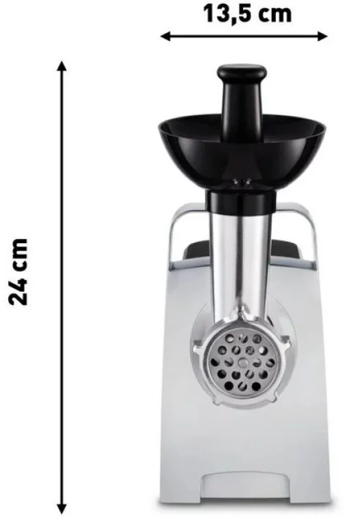 М'ясорубка Tefal HV1 7in1, 1400Вт, 1.7кг/хв, 2 решітки, насадка для ковбас, томатів, 3 терки, пластик, чорний