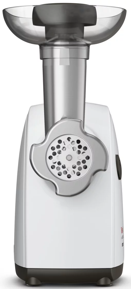 М'ясорубка Tefal HV4, 2000Вт, 2.3кг/хв, 3 решітки, насадка для ковбас, кеббе, томатів, пластик, біло-чорний