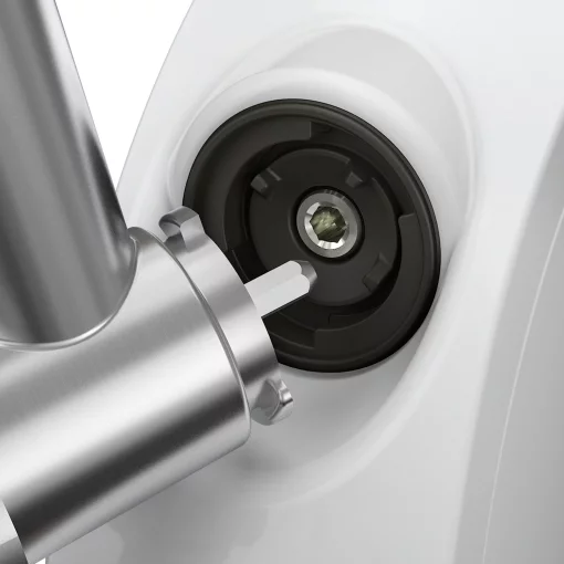 М'ясорубка Tefal HV4, 2000Вт, 2.3кг/хв, 3 решітки, насадка для ковбас, кеббе, томатів, пластик, біло-чорний