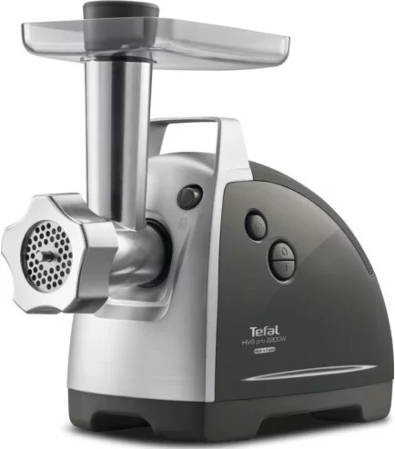 М'ясорубка Tefal HV8 Successor, 2200Вт, 4.5кг/хв, 3 решітки, насадка для ковбас, кеббе, 4 терки, пластик/метал, чорний