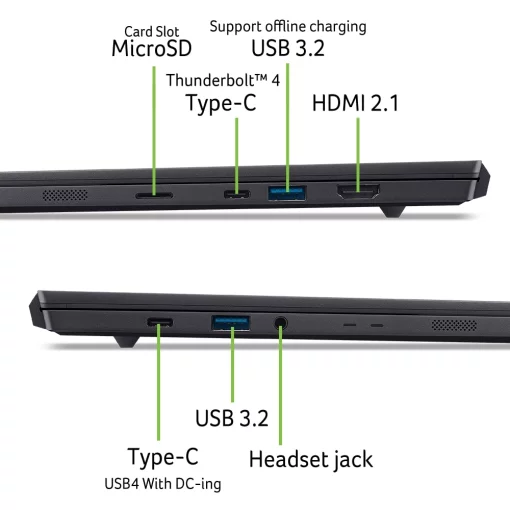 Ноутбук Acer Predator Triton 14 PT14-52T 14.5" 2.8K OLED Touch, Intel U9-288V, 32GB, F2TB, NVD5070-8, Win11P, чорний