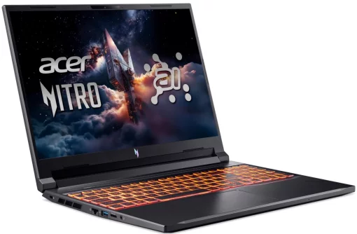 Ноутбук Acer Nitro V 16 ANV16-61 16" WUXGA IPS, AMD R5-340, 16GB, F512GB, NVD4050-6, Lin, чорний