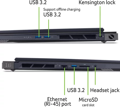 Ноутбук Acer Predator Helios 18 PH18-73 18" WQXGA IPS, Intel U9-275HX, 192GB, F5TB, NVD5080-16, Win11P