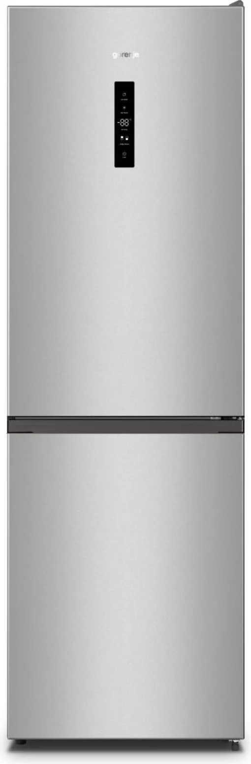 Холодильник Gorenje з нижн. мороз., 185х60х60см, 2 дв., Х- 207л, М- 93л, A+, NoFrost Plus, Fresh zone, дисплей, сірий