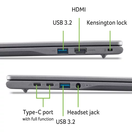 Ноутбук Acer Chromebook Plus CB516-1H 16" WUXGA IPS, Intel i5-1334U, 16GB, F512GB, UMA, ChromeOS, сірий