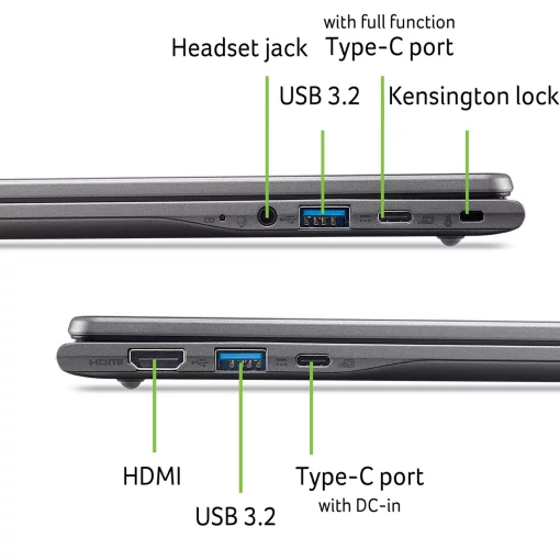 Ноутбук Acer Chromebook Plus CB514-6HT 14" WUXGA IPS Touch, Intel 3-N355, 16GB, F512GB, UMA, ChromeOS, сірий