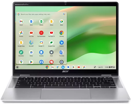 Ноутбук Acer Chromebook Spin CP314-2HN 14" WUXGA IPS Touch, Intel i3-N305, 8GB, F256GB, UMA, ChromeOS, сріблястий